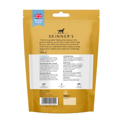 Skinner's Field & Trial Dog Training Treats for working dogs with chicken liver 90g bag BOP